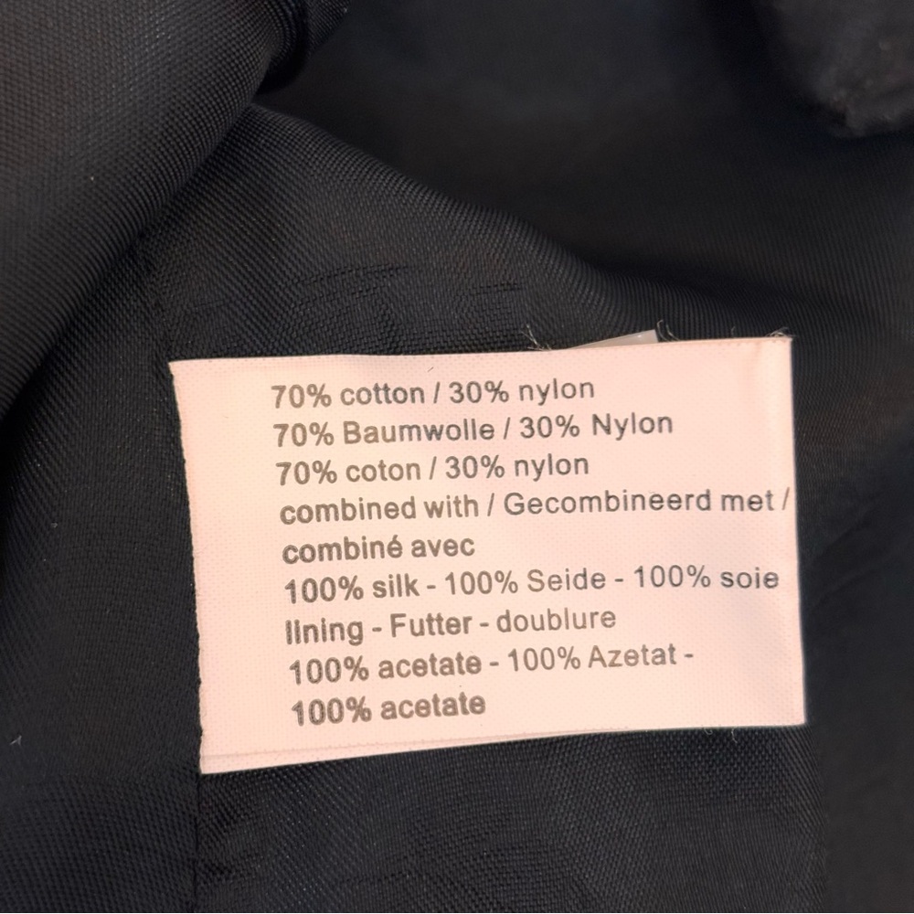sandwich_  Vintage Cropped Blazer Size 10 Velvet / Silk Ruffle Trim Romantic - Picture 12 of 13